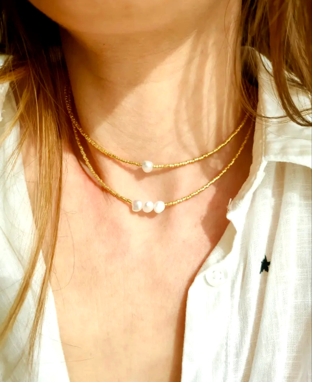 Collier perle d'eau
