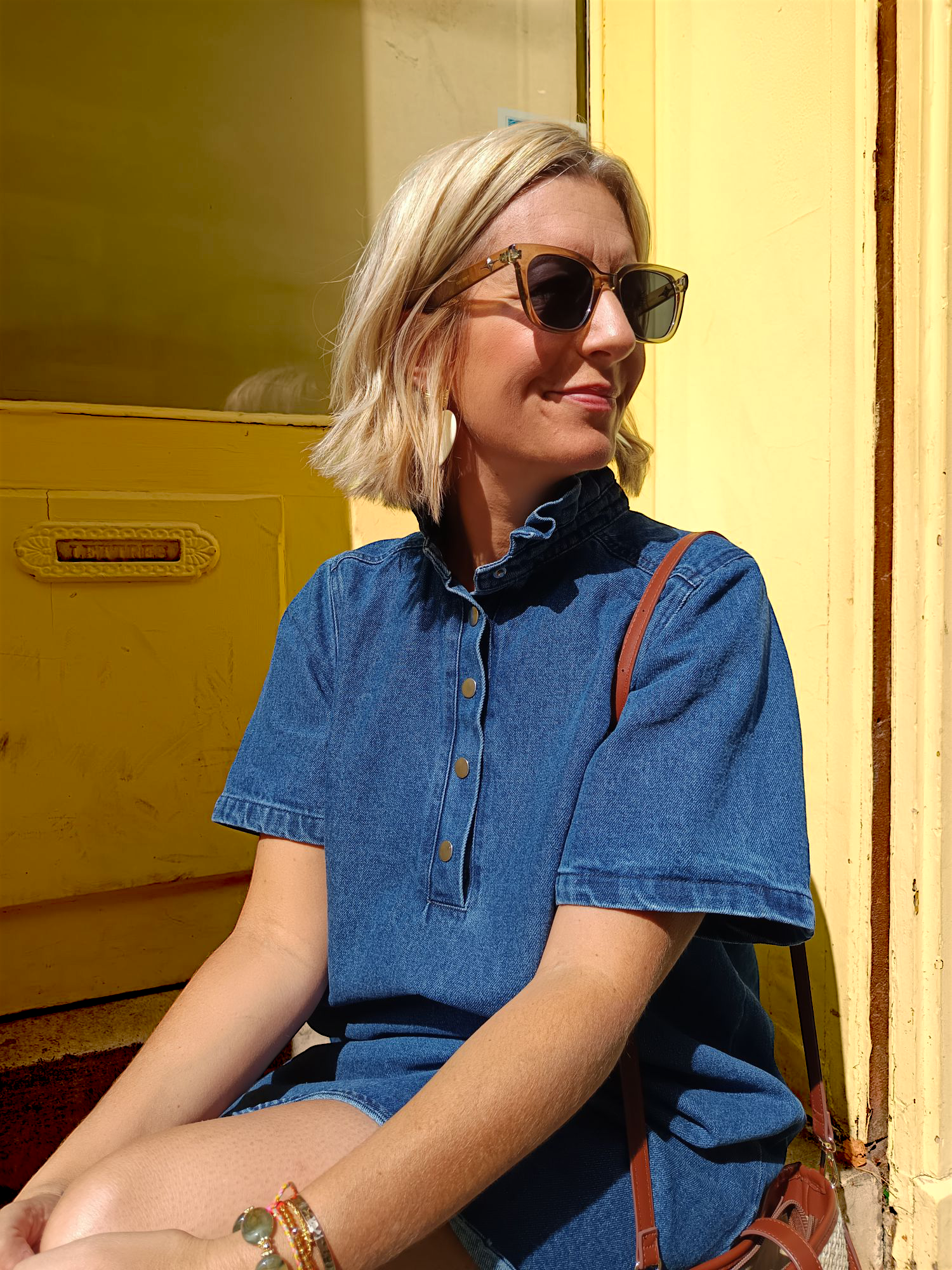 Robe courte denim