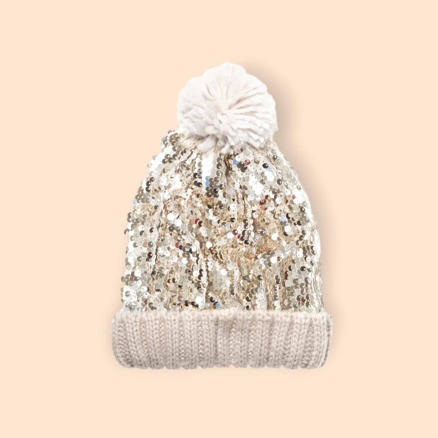 Bonnet tricoté - paillettes scintillantes